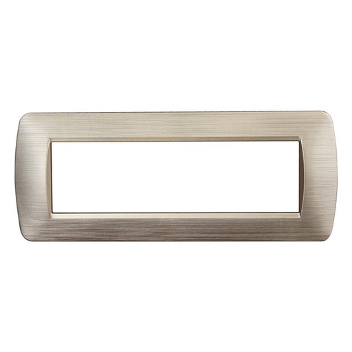 [BLN85711] ETTROIT Placca Plastica Serie Space 7P Colore Oro Satinato Compatibile Con Bticino Living Light