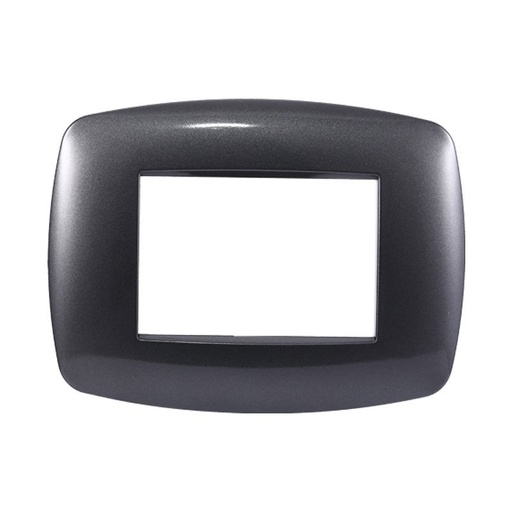 [BLN87307] Placca Slim Serie Space 3P Colore Acciaio Scuro Compatibile Con Bticino Living Light