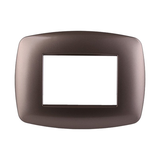 [BLN87310] ETTROIT Placca Slim Serie Space 3P Colore Bronzo Compatibile Con Bticino Living Light