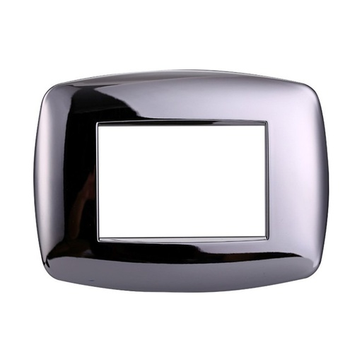 [BLN87313] ETTROIT Placca Slim Serie Space 3P Colore Cromato Lucido Compatibile Con Bticino Living Light