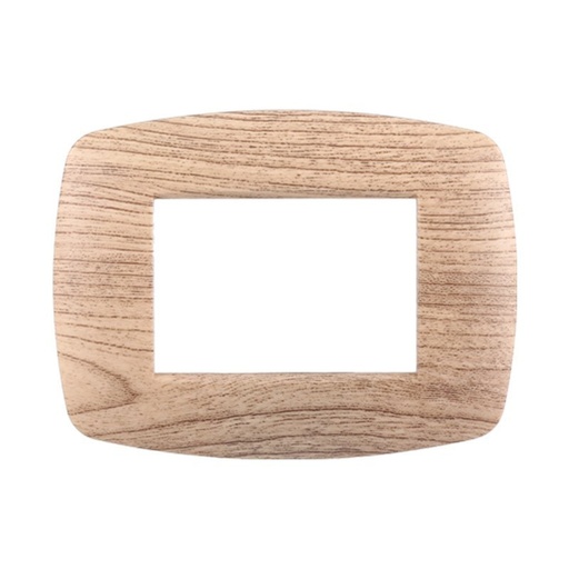 [BLN87304] ETTROIT Placca Slim Serie Space 3P Colore Legno Chiaro Compatibile Con Bticino Living Light