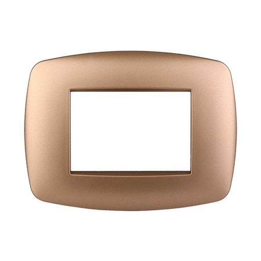 [BLN87311] ETTROIT Placca Slim Serie Space 3P Colore Oro Compatibile Con Bticino Living Light