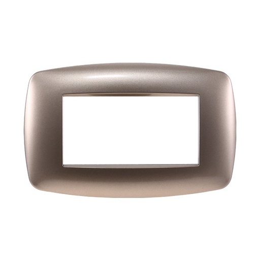 [BLN87410] ETTROIT Placca Slim Serie Space 4P Colore Bronzo Compatibile Con Bticino Living Light