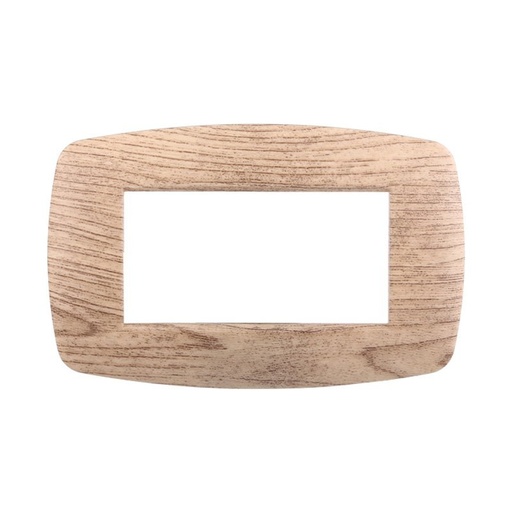 [BLN87404] ETTROIT Placca Slim Serie Space 4P Colore Legno Chiaro Compatibile Con Bticino Living Light