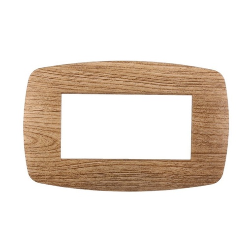 [BLN87405] ETTROIT Placca Slim Serie Space 4P Colore Legno Scuro Compatibile Con Bticino Living Light