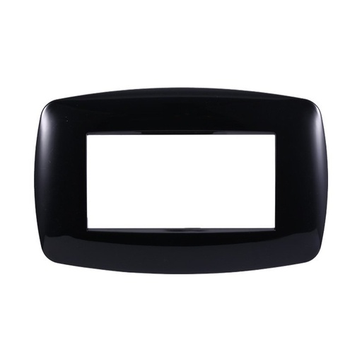 [BLN87402] ETTROIT Placca Slim Serie Space 4P Colore Nero Compatibile Con Bticino Living Light