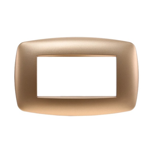 [BLN87411] ETTROIT Placca Slim Serie Space 4P Colore Oro Compatibile Con Bticino Living Light