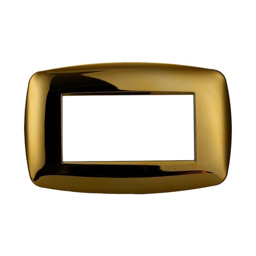 [BLN87412] Placca Slim Serie Space 4P Colore Oro Lucido Compatibile Con Bticino Living Light