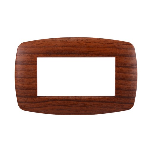 [BLN87403] ETTROIT Placca Slim Serie Space 4P Colore Radica Compatibile Con Bticino Living Light
