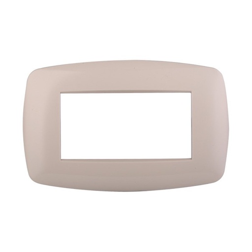 [BLN87409] ETTROIT Placca Slim Serie Space 4P Colore Sabbia Compatibile Con Bticino Living Light
