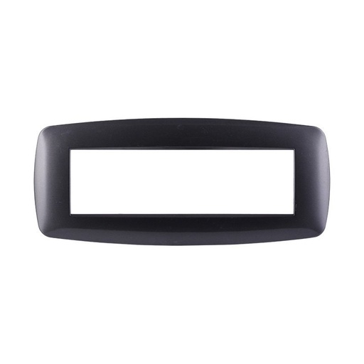 [BLN87707] ETTROIT Placca Slim Serie Space 7P Colore Acciaio Scuro Compatibile Con Bticino Living Light