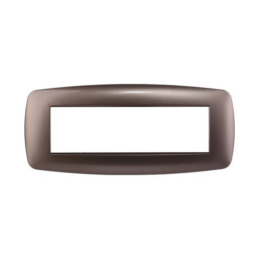 [BLN87710] ETTROIT Placca Slim Serie Space 7P Colore Bronzo Compatibile Con Bticino Living Light