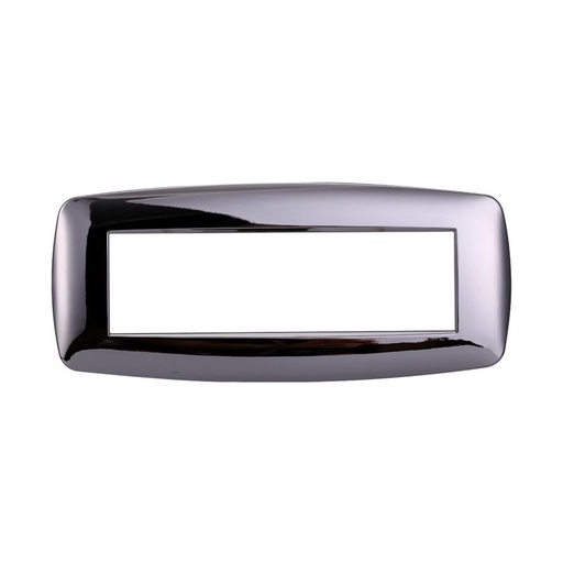 [BLN87713] ETTROIT Placca Slim Serie Space 7P Colore Cromato Lucido Compatibile Con Bticino Living Light