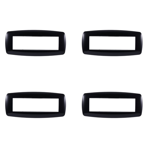 [BLN87702] ETTROIT Placca Slim Serie Space 7P Colore Nero Compatibile Con Bticino Living Light