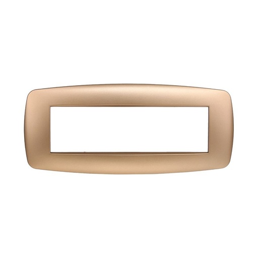 [BLN87711] ETTROIT Placca Slim Serie Space 7P Colore Oro Compatibile Con Bticino Living Light