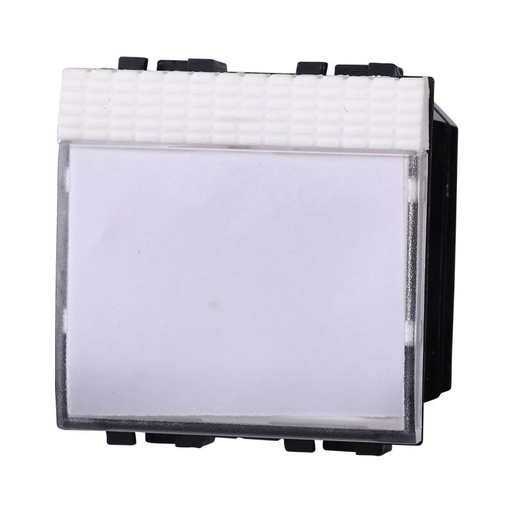 [BLB1901] ETTROIT Pulsante Targa Portanome 2P 2M Campanello Colore BIANCO Compatibile Con Bticino Living Light