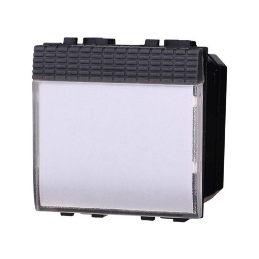 [BLN1901] ETTROIT Pulsante Targa Portanome 2P 2M Campanello Colore Nero Compatibile Con Bticino Living International