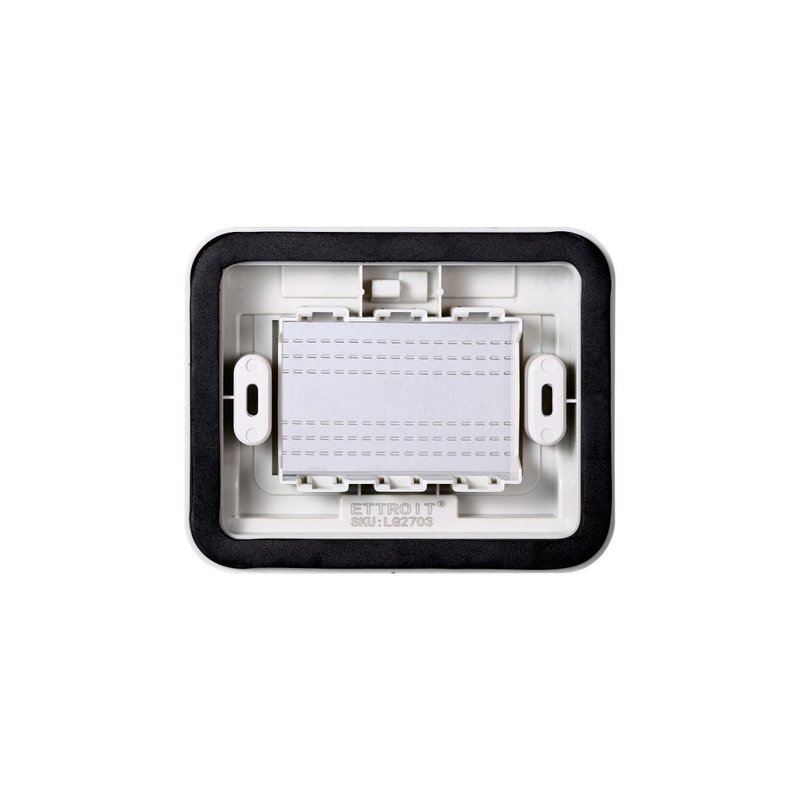 [BLG2703] Placca con Coperchio Supporto Stango Idrobox IP55 Grigio 3 Posti 503 Compatibile Con Bticino Living Tech