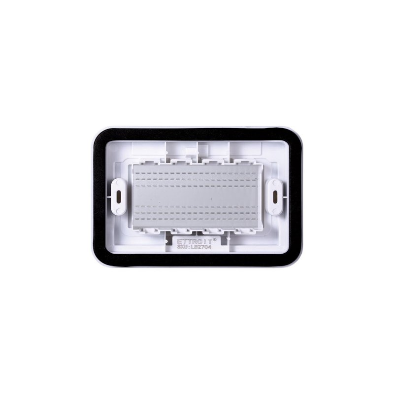 [BLB2704] Placca con Coperchio Supporto Stango Idrobox IP55 Bianco 4 Posti 504 Compatibile Con Bticino Living Light