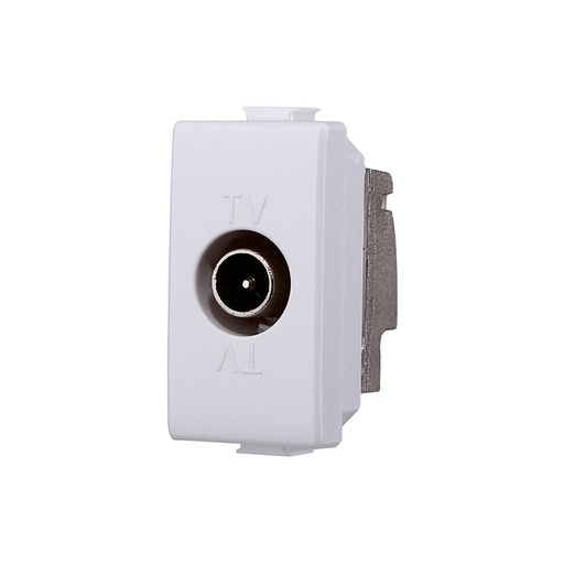 [MT2253] ETTROIT Connettore Presa TV Passante Maschio Colore Bianco Compatibile Con Bticino Matix