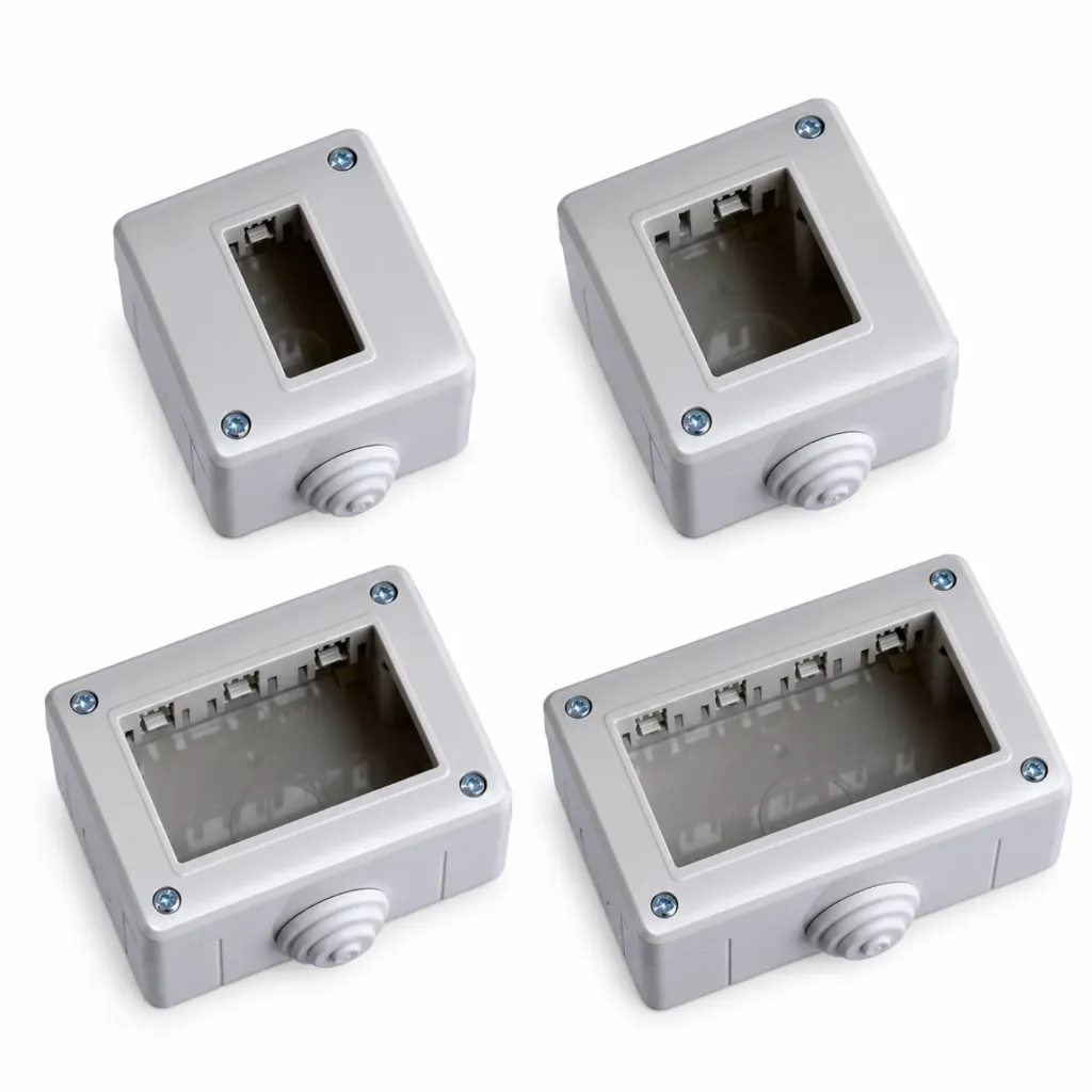 Custodia IP40 Scatola Porta Frutti Da Esterno Bianco Compatibile Con Bticino Matix