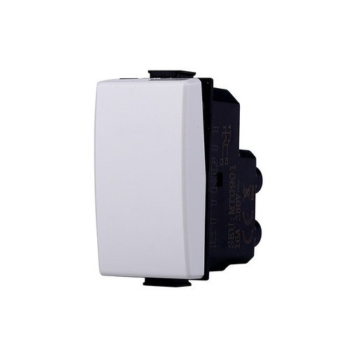 [MT0801] ETTROIT Deviatore 1P 16A Colore Bianco Compatibile Con Bticino Matix