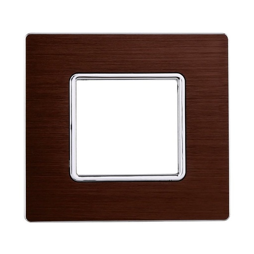 [MT86210] ETTROIT Placca In Alluminio Serie Solar 2P Colore Bronzo Compatibile Con Bticino Matix