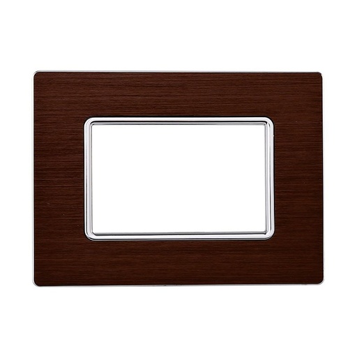 [MT86310] ETTROIT Placca In Alluminio Serie Solar 3P Colore Bronzo Compatibile Con Bticino Matix