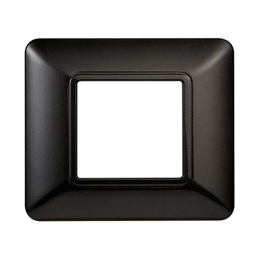[MT83207] ETTROIT Placca Plastica Serie Solar 2P Colore Acciaio Scuro Compatibile Con Bticino Matix