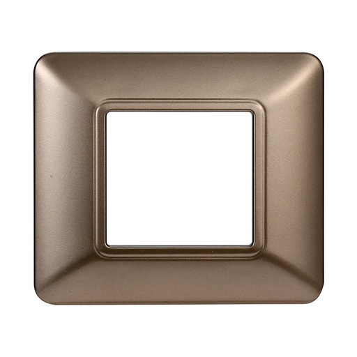 [MT83210] ETTROIT Placca Plastica Serie Solar 2P Colore Bronzo Compatibile Con Bticino Matix