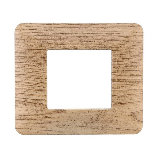 [MT83204] ETTROIT Placca Plastica Serie Solar 2P Colore Legno Chiaro Compatibile Con Bticino Matix