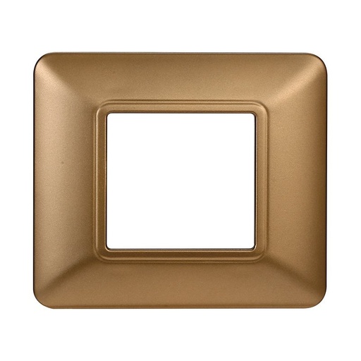 [MT83211] ETTROIT Placca Plastica Serie Solar 2P Colore Oro Compatibile Con Bticino Matix