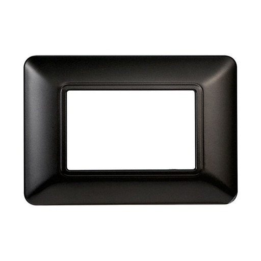 [MT83307] ETTROIT Placca Plastica Serie Solar 3P Colore Acciaio Scuro Compatibile Con Bticino Matix