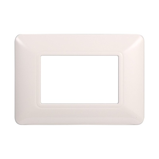[MT83301] ETTROIT Placca Plastica Serie Solar 3P Colore Bianco Compatibile Con Bticino Matix