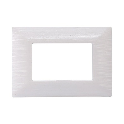 [MT85301] ETTROIT Placca Plastica Serie Solar 3P Colore Bianco Satinato Compatibile Con Bticino Matix