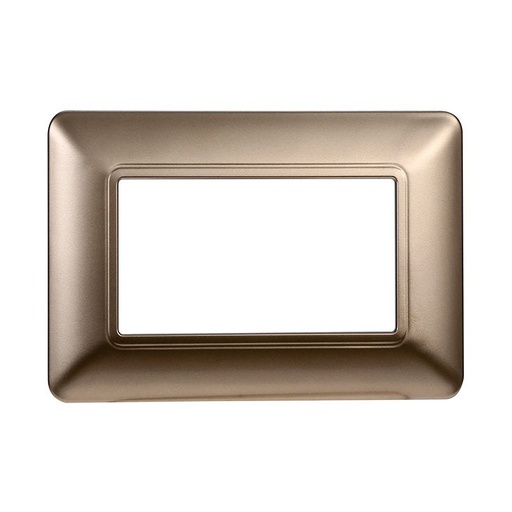 [MT83310] ETTROIT Placca Plastica Serie Solar 3P Colore Bronzo Compatibile Con Bticino Matix