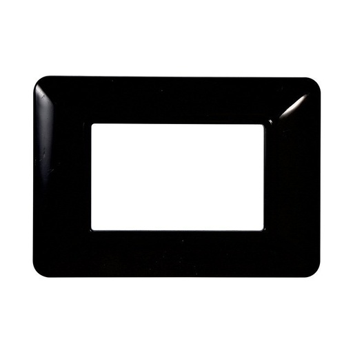 [MT83302] ETTROIT Placca Plastica Serie Solar 3P Colore Nero Compatibile Con Bticino Matix