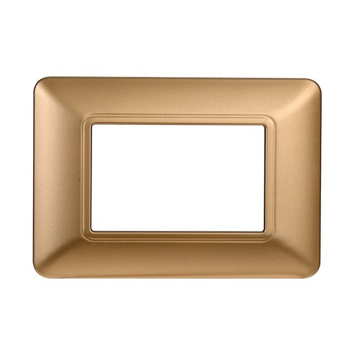 [MT83311] Placca Plastica Serie Solar 3P Colore Oro Compatibile Con Bticino Matix