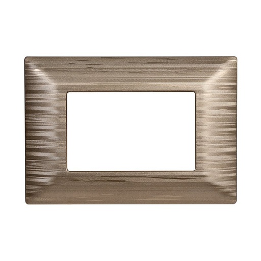 [MT85311] ETTROIT Placca Plastica Serie Solar 3P Colore Oro Satinato Compatibile Con Bticino Matix