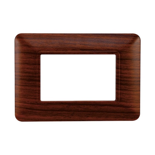 [MT83303] ETTROIT Placca Plastica Serie Solar 3P Colore Radica Compatibile Con Bticino Matix