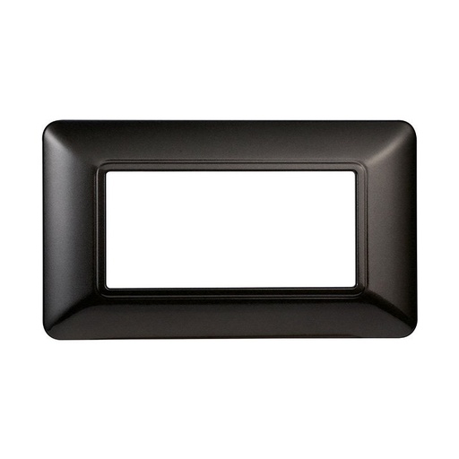 [MT83407] ETTROIT Placca Plastica Serie Solar 4P Colore Acciaio Scuro Compatibile Con Bticino Matix