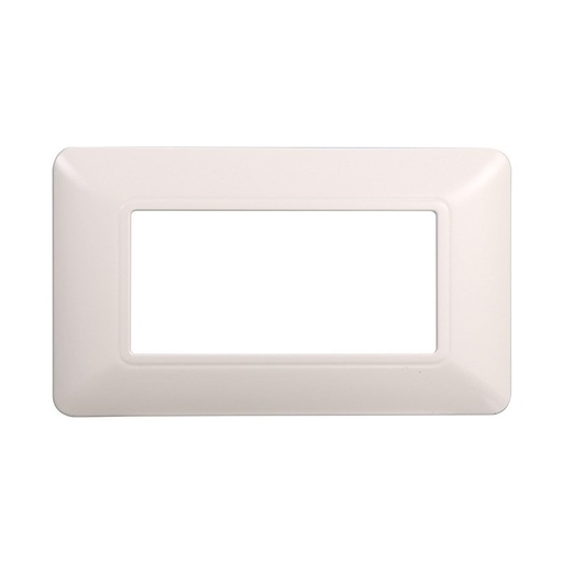 [MT83401] ETTROIT Placca Plastica Serie Solar 4P Colore Bianco Compatibile Con Bticino Matix
