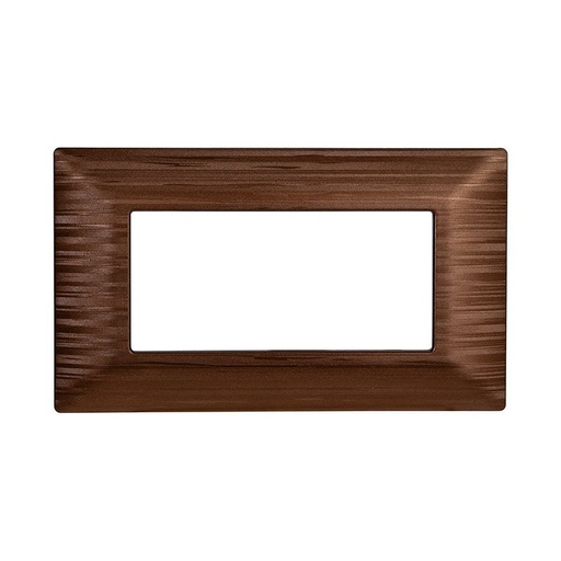 [MT85410] ETTROIT Placca Plastica Serie Solar 4P Colore Bronzo Satinato Compatibile Con Bticino Matix