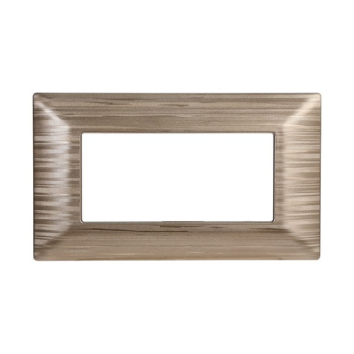[MT85411] ETTROIT Placca Plastica Serie Solar 4P Colore Oro Satinato Compatibile Con Bticino Matix