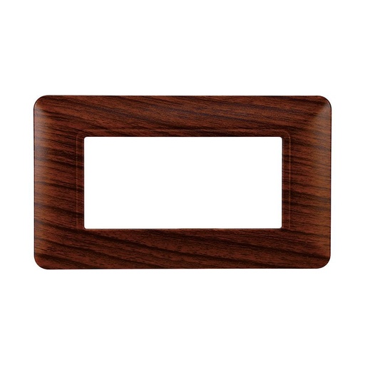 [MT83403] Placca Plastica Serie Solar 4P Colore Radica Compatibile Con Bticino Matix