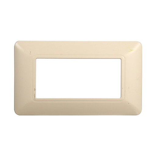 [MT83409] ETTROIT Placca Plastica Serie Solar 4P Colore Sabbia Compatibile Con Bticino Matix