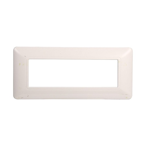 [MT83601] ETTROIT Placca Plastica Serie Solar 6P Colore Bianco Compatibile Con Bticino Matix