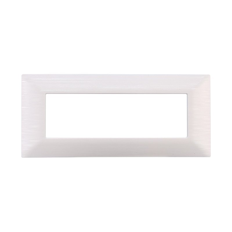 Placca Plastica ETTROIT Serie Solar 6 Posti/Moduli 506, Modello Satinato Compatibile Con Bticino Matix, 5 Colori Disponibili