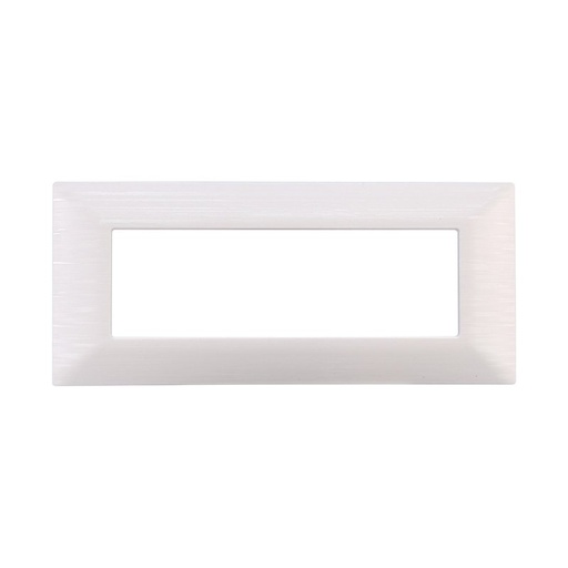 [MT85601] ETTROIT Placca Plastica Serie Solar 6P Colore Bianco Satinato Compatibile Con Bticino Matix