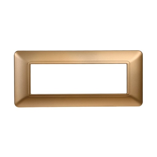 [MT83611] ETTROIT Placca Plastica Serie Solar 6P Colore Oro Compatibile Con Bticino Matix